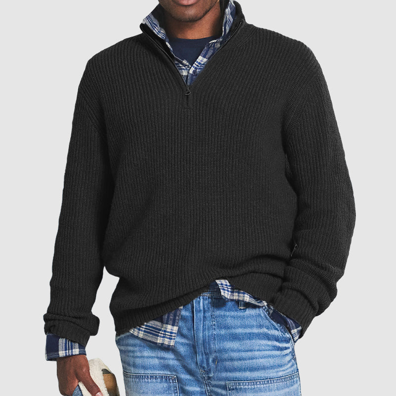 Luca | Men's Pullover with Zipper Warmth and Cozy - Zenovich