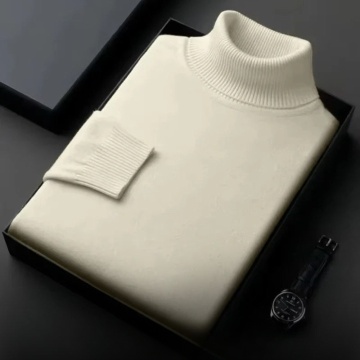 David | Men's Cashmere Turtleneck Sweater with Elegant Design - Zenovich