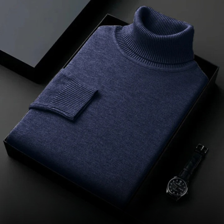 David | Men's Cashmere Turtleneck Sweater with Elegant Design - Zenovich