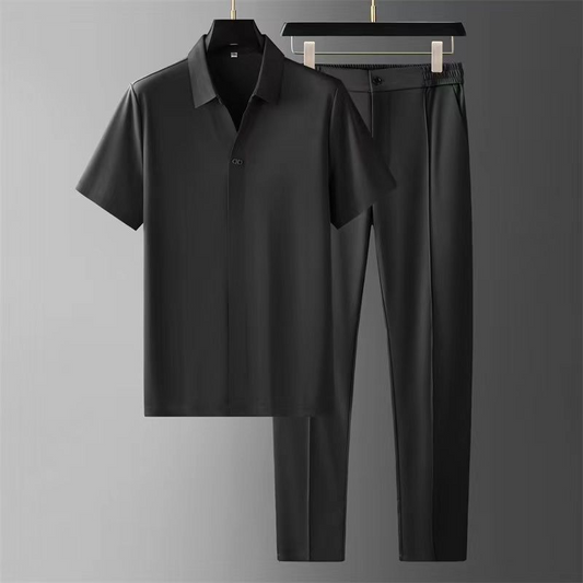 Marko | Men's Two-Piece Set Short Sleeve Casual Outfit - Zenovich