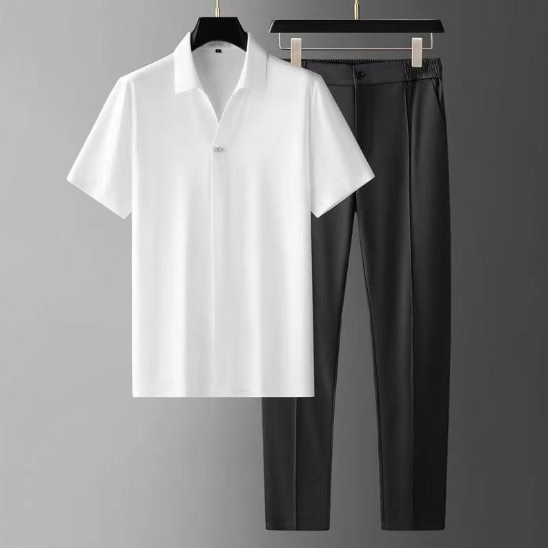 Marko | Men's Two-Piece Set Short Sleeve Casual Outfit - Zenovich