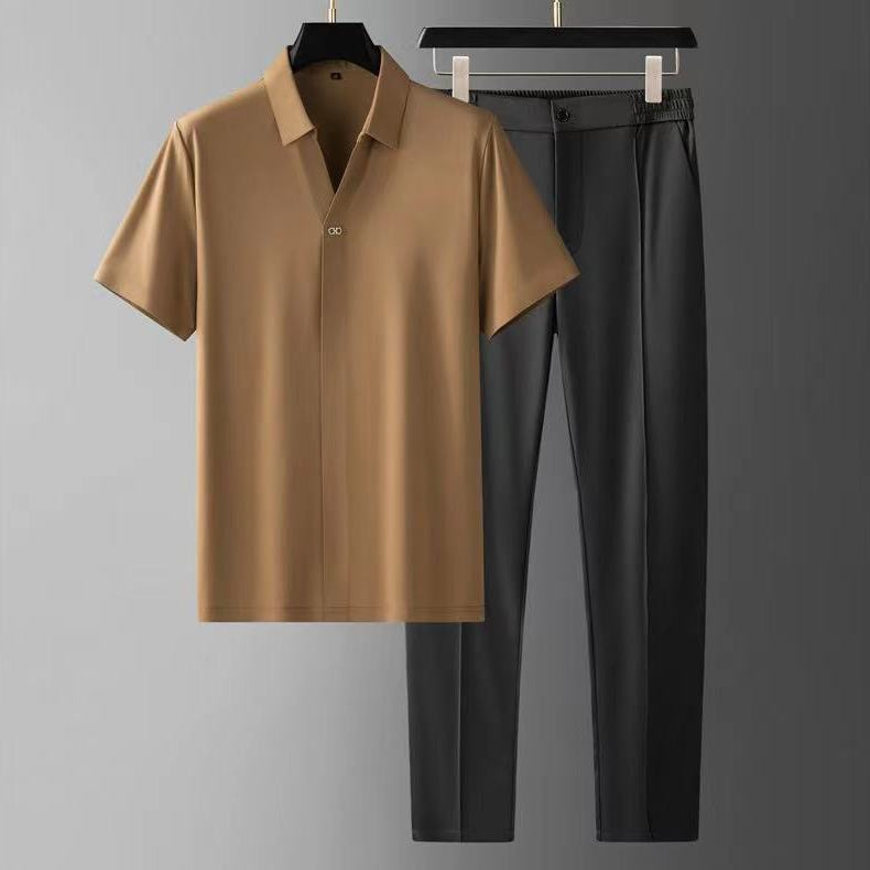 Marko | Men's Two-Piece Set Short Sleeve Casual Outfit - Zenovich