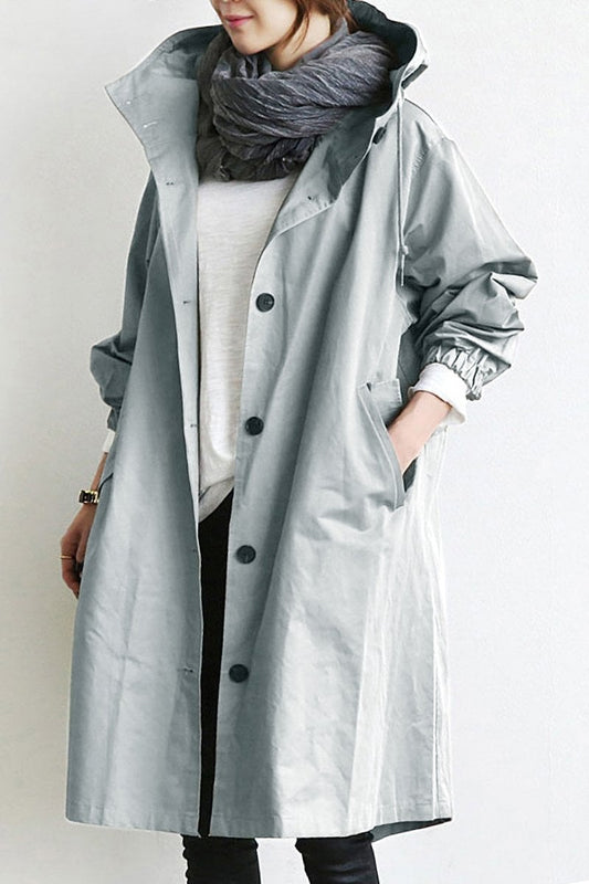 Sofia | Women's Trench Coat Hooded Waterproof Design - Zenovich