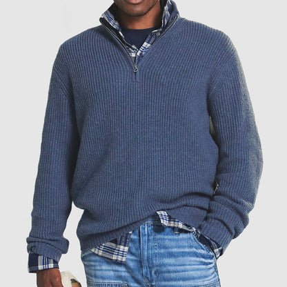 Luca | Men's Pullover with Zipper Warmth and Cozy - Zenovich