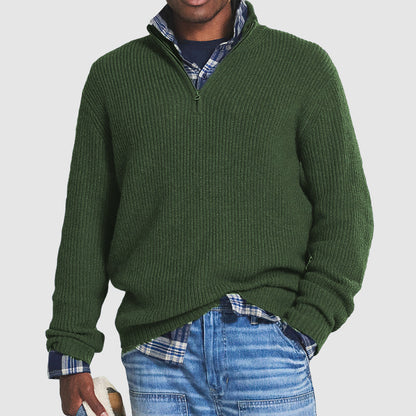 Luca | Men's Pullover with Zipper Warmth and Cozy - Zenovich